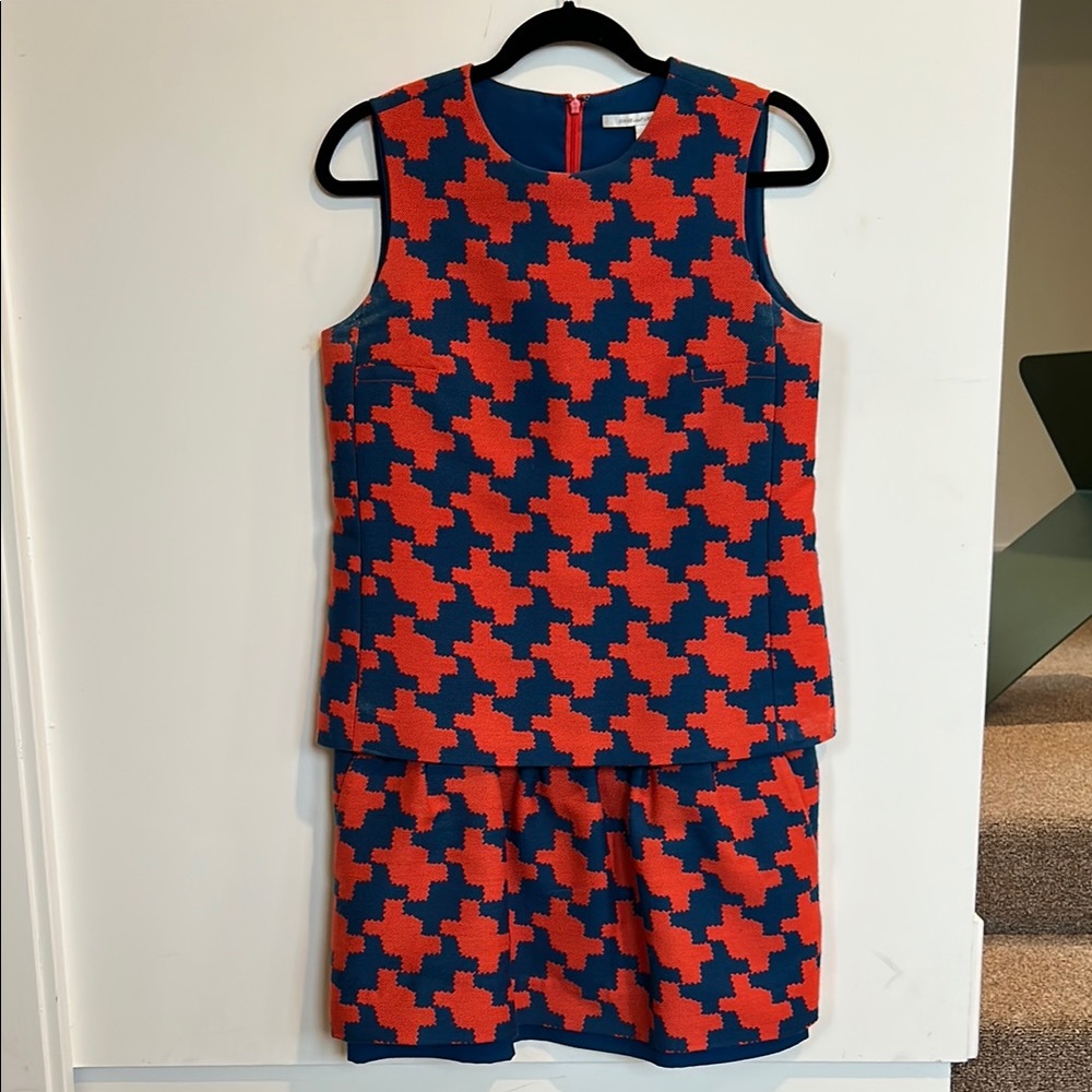 Diane von Furstenberg Blue and Red Kids 2-piece mini dress (with pockets)